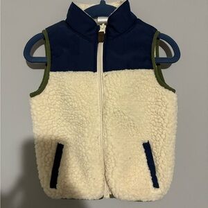 Carter's Blue and Cream Fleece Vest